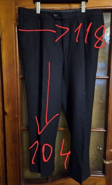 şalvar kişi: Klassik Şalvar, Massimo Dutti, rəng - Qara — 8