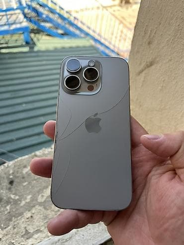 ayfon 16 e: IPhone 15 Pro, Natural Titanium, Qırıq — 3