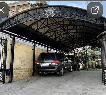 giris qapi: Dəmir konstruksiyalı dekorativ körpü damlar və avto dayanacaq — 1