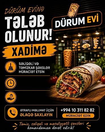 restoran administratoru: Xadimə tələb olunur — 1