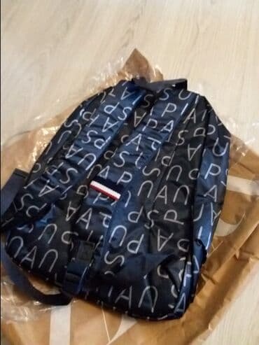 Giryalar: USPA naxışlı bel çantası (ryukzak) - Rəng: tünd göy/qaraya yaxın, boz — 1