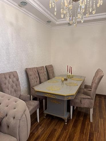 Qonaq otağı üçün, İşlənmiş, Kvadrat masa, 6 stul lalafo.az -da Qonaq otağı üçün, İşlənmiş, Kvadrat masa, 6 stul