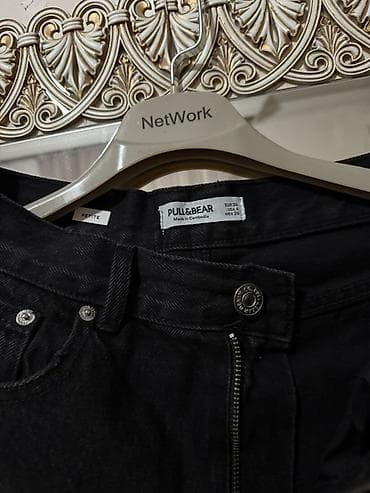 Пальто: Джинсы, PULL&BEAR, M, цвет - Черный — 2