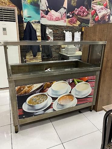 İsti yeməklər üçün paslanmayan poladdan bufet-vitrin (beynəlxalq adı