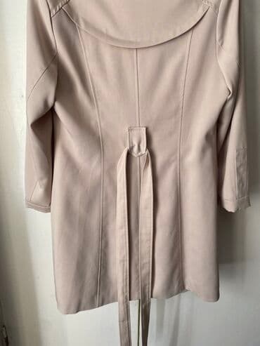 Dəstlər, kostyumlar: Qadın trench palto – açıq bej rəng - Yüngül, hamar toxumalı parça - — 2