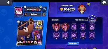 Brawl Stars hesabı – yüksək irəliləyiş və zəngin resurslarla - Kupa — 10
