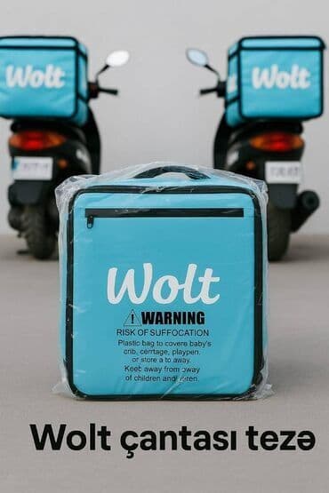 kabin aksesuarları: Wolt cantasi,bagli salafanda,yenidir,40 azn — 2