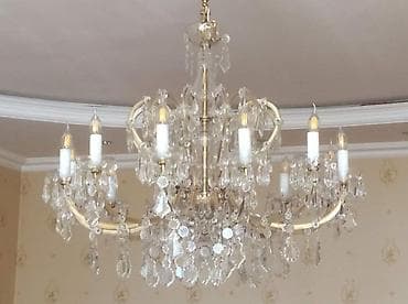 Çılçıraq, 10 və daha çox lampa, Xrustal