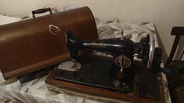 hoverboard ucuz: Antik mexaniki tikiş maşını – taxta futlyarlı - Korpus: şaquli qol — 1