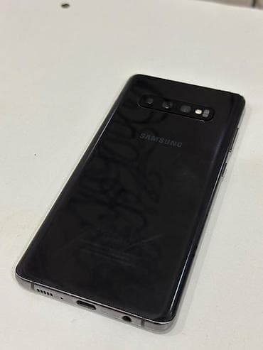 Samsung Galaxy S10 Plus, 128 GB, rəng - Boz, Barmaq izi, Face ID, Simsiz şarj