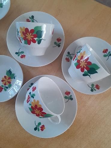 3 reqemi: Nahar dəsti, rəng - Ağ, Keramika — 3