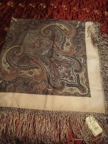 yun: Pavlovo Posad istehsalı yun şal 148×148 - Material: 100% təmiz yun - — 4