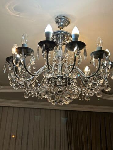 Çılçıraq, 8 lampa, Xrustal