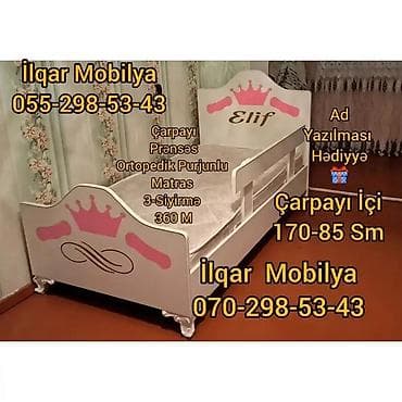 evcil mobilya: Oğlan və qız üçün, Yeni, Çarpayı, Bazasız, Matrassız, Siyirməsiz — 4