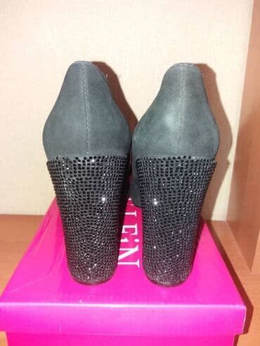 женские шлепанцы на каблуке: Туфли, Размер: 38, цвет - Черный, Новый — 2