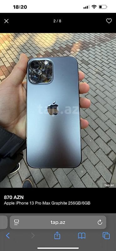 IPhone 13 Pro Max, 256 GB, Graphite, Face ID