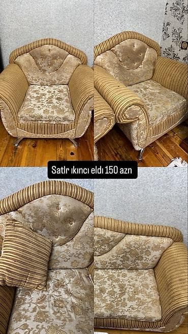 Qonaq otağı üçün rahat kreslo - Klassik üslubda, krem-qızılı lalafo.az -da Qonaq otağı üçün rahat kreslo - Klassik üslubda, krem-qızılı