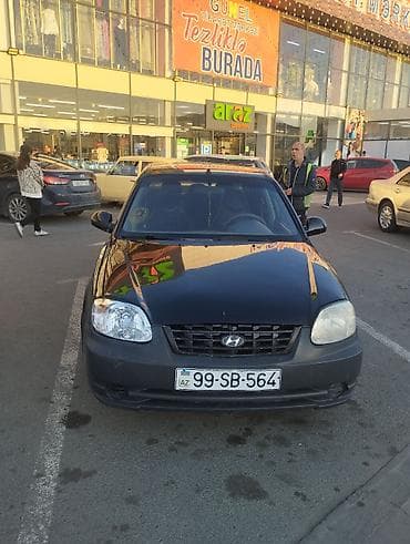 baki ucuz masin: Hyundai Accent sedan təcili satilmalidi - Kuzov: sedan, qara rəng - — 2