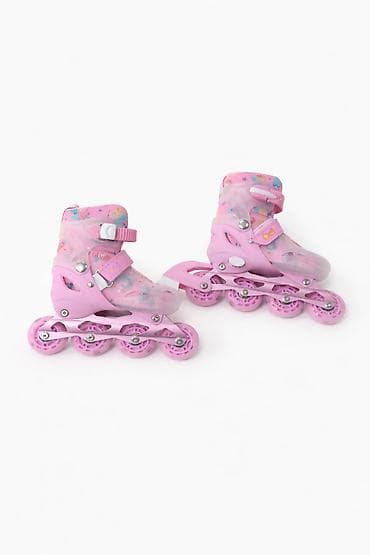 Uşaq üçün çəhrayı inline konkisətləri - Dizayn: Pastel çəhrayı