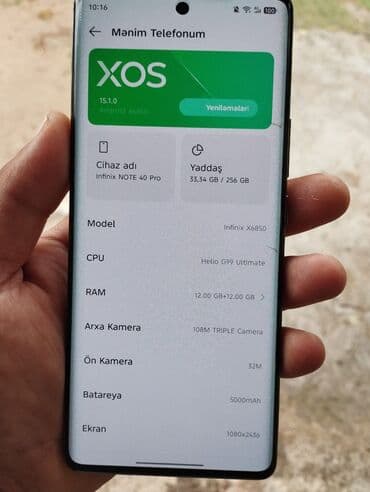 телефон fly fs521 power plus 1: Infinix Note 40 Pro, 256 GB, rəng - Yaşıl, Simsiz şarj — 4