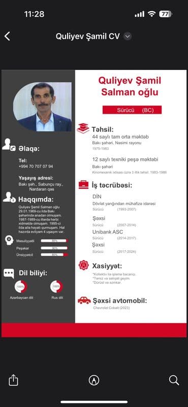 iş elanları 2023 gəncə: İş təcrübəm DİN: Dövlət yanğından mühafizə idarəsi: Sürücü - — 1