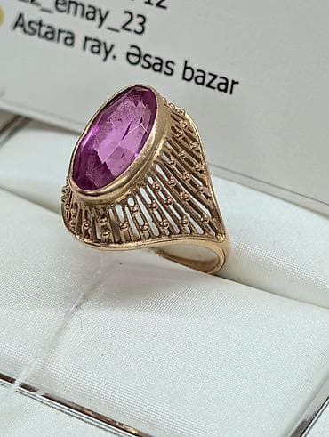 işlənmiş geyimlər: Üzük, Sarı qızıl — 3