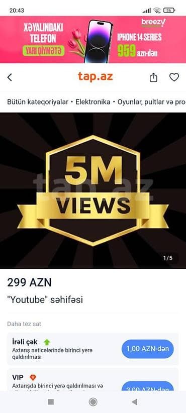 YouTube kanalıdı Hal hazırda 26300abunəcisi vargünü gündən artır