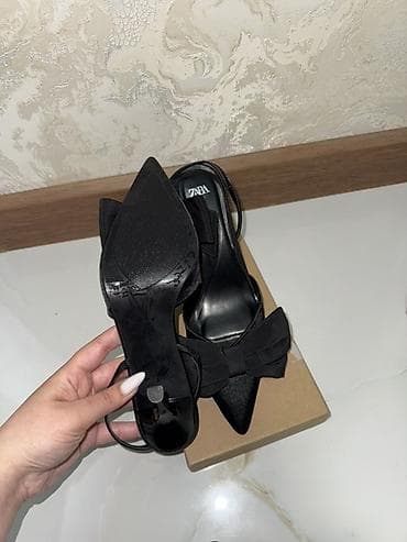 qara kemer: Tuflilər, Zara, Ölçü: 39, rəng - Qara, İşlənmiş — 2