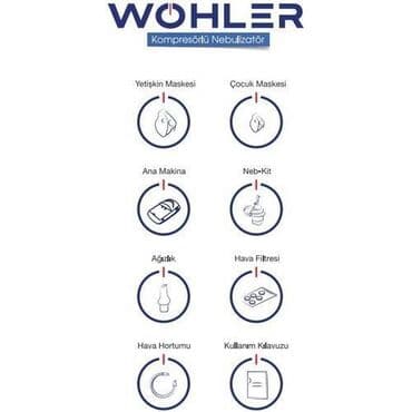 inqalyator aparati: "WOHLER"-Kompressorlu Nebulayzer.Alman brendi,Türkiyə istehsallı.Made — 3