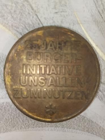 numis med: Məhsul: Yubiley medalı – “25 Jahre Bürgerinitiative – Uns Allen Zum — 2