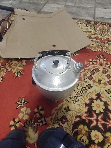 купить бу самовар на дровах: Цвет - Серебристый, Чайник, Алюминий, Больше 3 л — 1