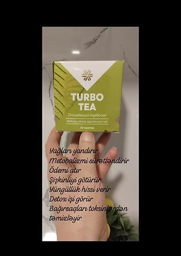 Ev və bağ: Məhsul: Turbo Tea – təmizləyici bitki çayı Qablaşdırma: 30 ədəd paket — 1