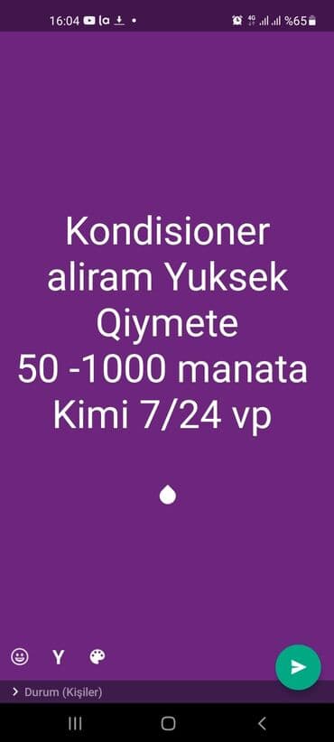 купить алису в баку: Kondisioner aliram yuksek qiymete 7 24 vp acigdi 50 -1000 azeye kimi — 1