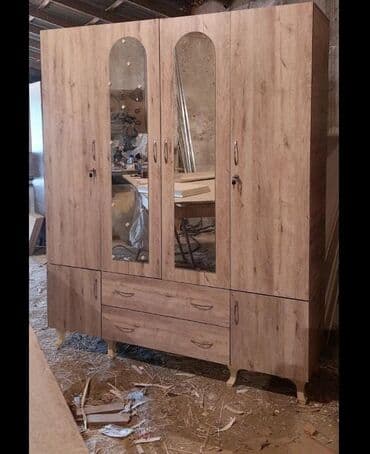 polkalı şkaf: Açılan, 3 qapılı Düz dolab, Şifonyer — 15