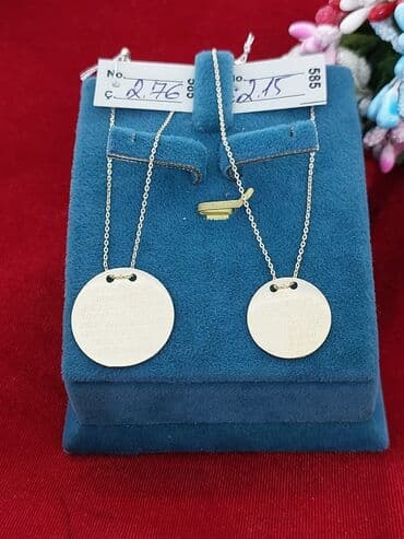 золотые комплекты с бриллиантами в баку: Колье, Желтое золото, 585 проба, 2800 г — 4