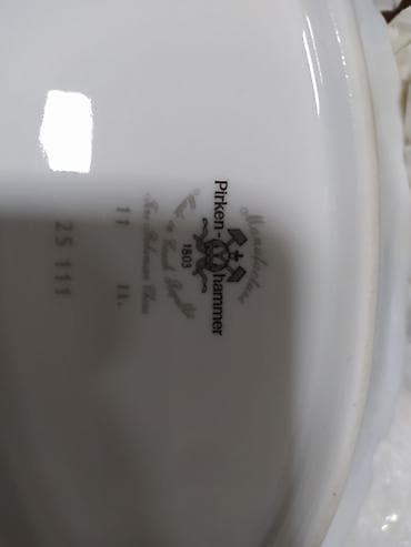 qab yigmaq ucun: Pirkenhammer (Bohemia) porselen oval vaz/trəvlə 2 ədəd - Brend və — 3