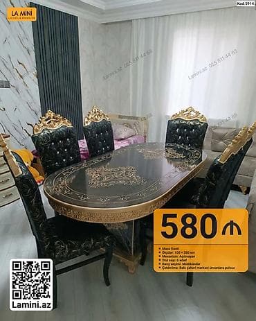 stol ustul: Məhsul: Masa Dəsti (Kod: 5914) - Ölçülər: 100 × 200 sm - Mexanizm — 1