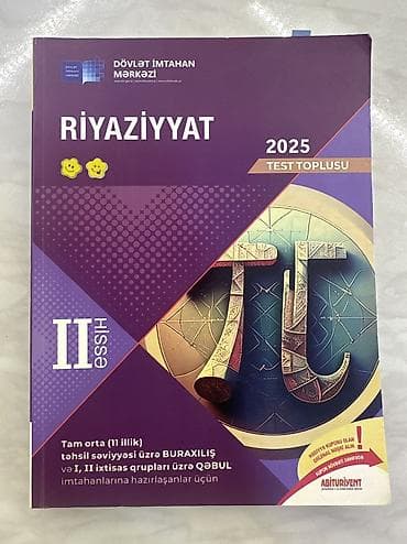 Riyaziyyat son nəşr test toplusu DİM. Tam səliqəlidir heç bir zədəsi — 1