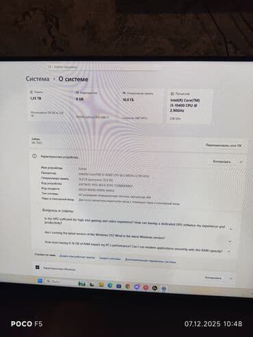 diz üstü komputer: Salam Plata ( H510M-A PRO (MS-7D22) İntel Core i5-10400 Videokart ( — 2