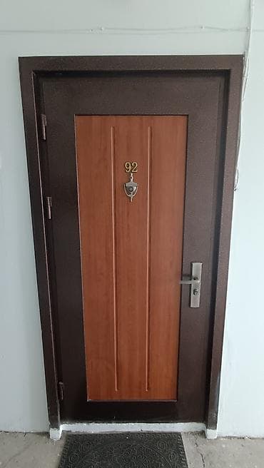 Metall qapı – taxta dekorlu panel - Material: möhkəm metal karkas, ön — 2
