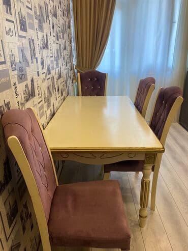 Qonaq otağı üçün, İşlənmiş, Açılan, 6 stul — 4