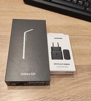 Samsung Galaxy S25, 256 GB, rəng - Mavi, Zəmanət, Barmaq izi, Simsiz şarj