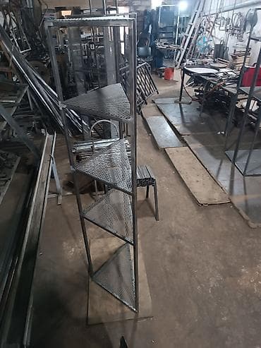 ev bitkisi: Metaldan hazırlanmış künc rəf sistemi - Material: qalın metal profil — 3