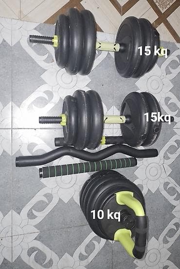 продам гантели бу: Пластиковые Гантели, Вес: 40 кг, Новый — 1