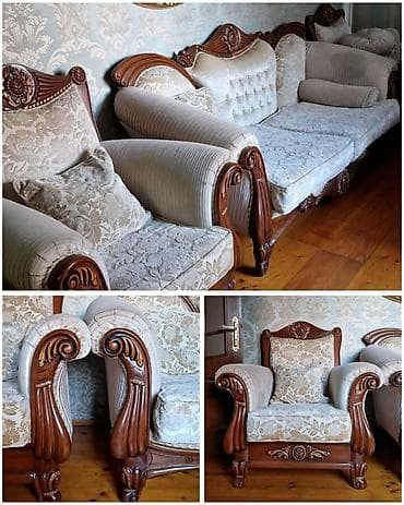 Divan kreslo dəsti satılır 250₼. yaxşı vəziyyətdə.Ünvan Xətai. 8598 — 1