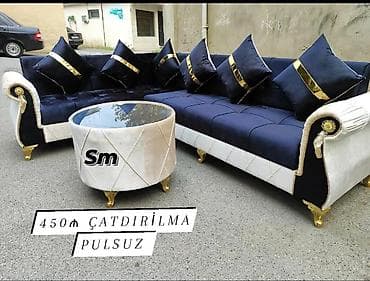 divan istikbal: L formalı künc divan dəsti, klassik və zövqlü dizaynla təqdim olunur — 3