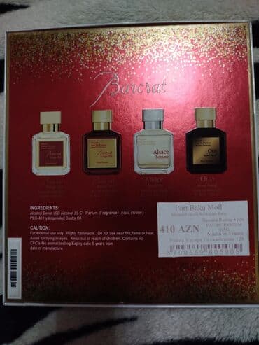 Bədənə qulluq: Məhsul: Barcrat Eau de Parfum dəstı – 4 ədəd, hər biri 30 ml Tərkib — 2