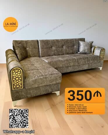 künc divan modelləri: Künc divan, Açılan, Bazalı, Şəhərdaxili pulsuz çatdırılma — 1