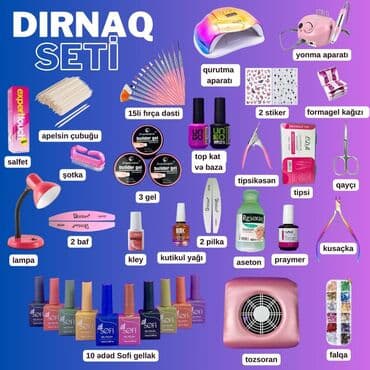 dirnaq geli: Dırnaq seti yeni başlayanlar üçün (KREDİT VAR) ✅nağd ✅kredit — 1