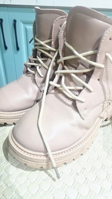 Uşaq üçün isti payız/qış çəkmələri - Rəng: açıq pudra/çəhrayı -